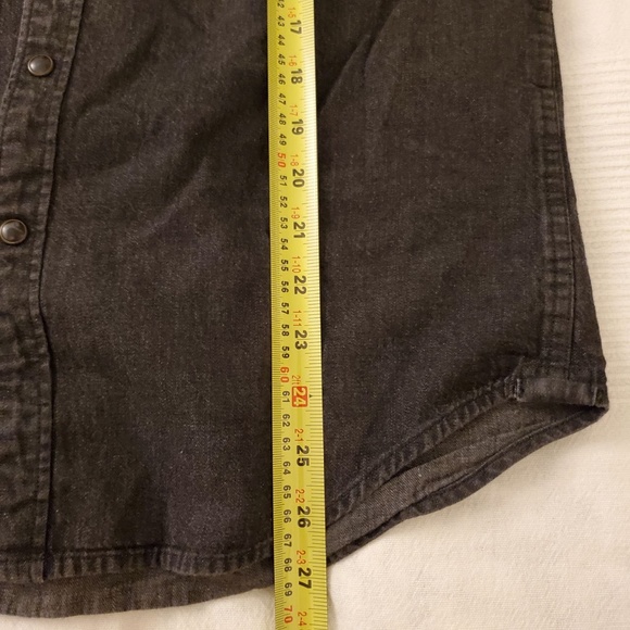 Levi's Classic Casual Snap Button Down Shirt - Marble Black - Picture 12 of 12